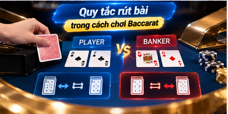 Quy tắc rút bài trong cách chơi Baccarat