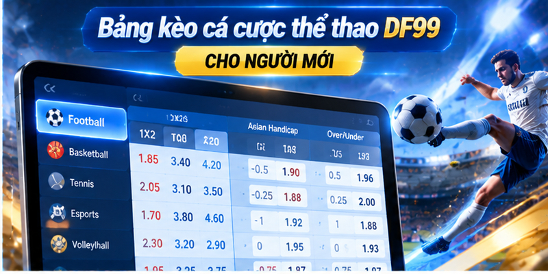 Bảng kèo cá cược thể thao DF99 cho người mới