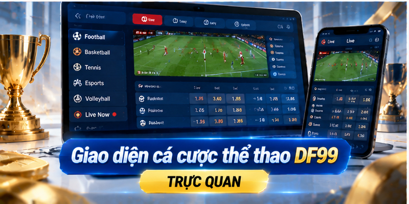 Giao diện cá cược thể thao DF99 trực quan