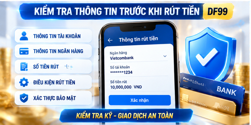 Kiểm tra thông tin trước khi rút tiền DF99